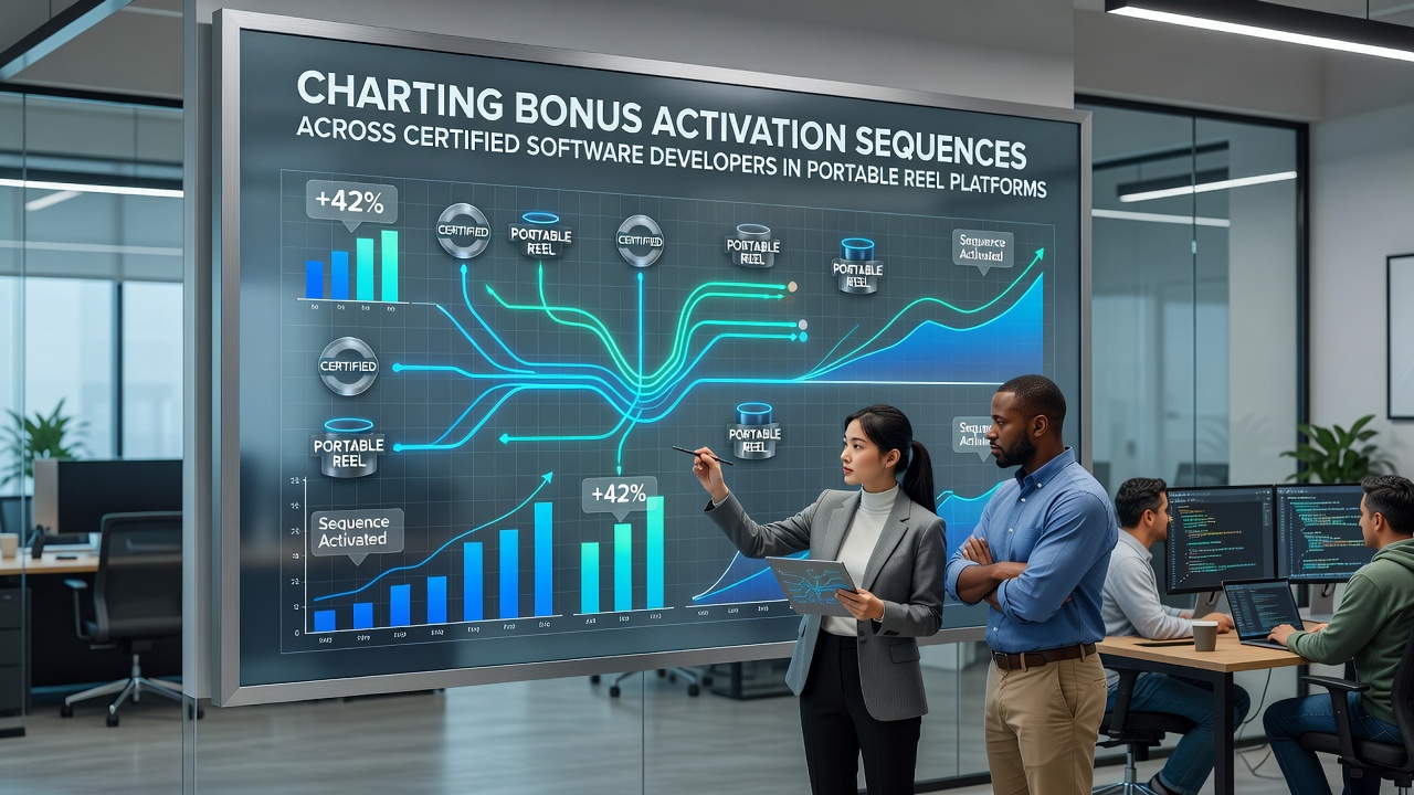 Visualization of bonus activation sequences mapped across certified developers in mobile reel platforms