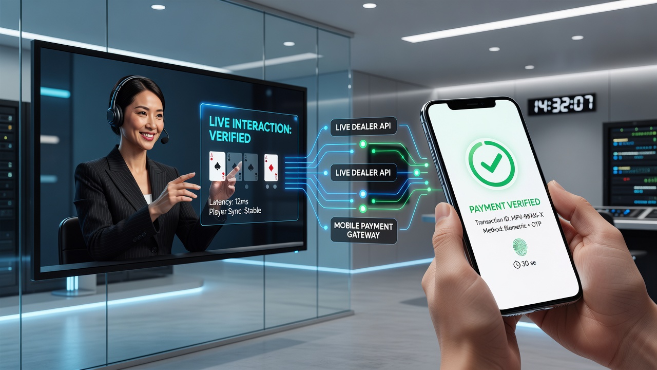 Mobile screen displaying verified payment confirmation alongside live dealer reward distribution in a casino app