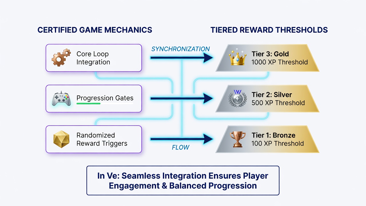 Mobile screen capture illustrating tier progression synced with certified slot mechanics and reward unlocks